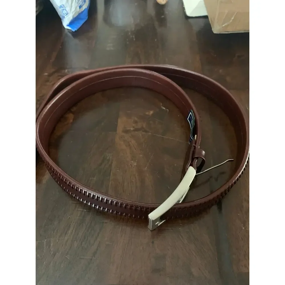 Mens Bragano Brown Leather Belt by Cole Haan